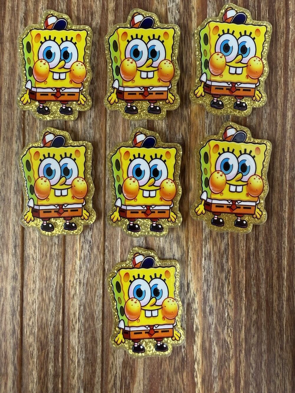 7 Pc SpongeBob Acrylic Flatbacks